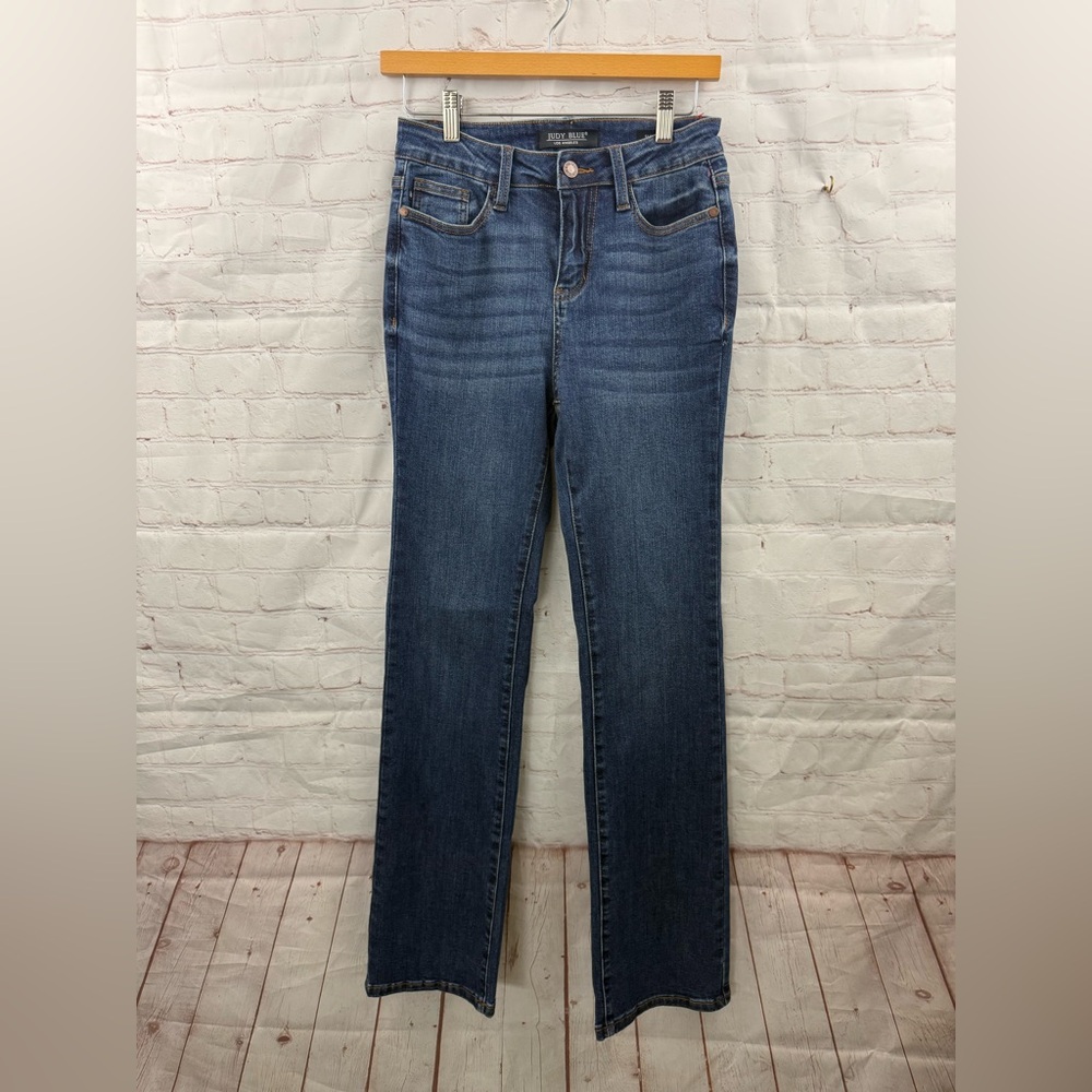 Judy Blue Women's Straight Leg Jeans - Dark Blue